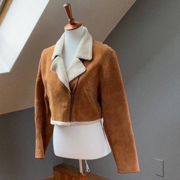 Real Suede Moto Jacket AS IS - Picture 1 of 12